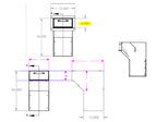 Dimensions Through the Wall Deposit Drop Box with Hopper Drop Door PVND241212