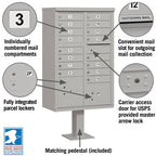 16 Unit Cluster CBU Locking Mailboxes