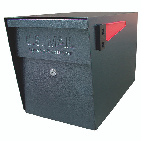 Three Mailboss Lockable Mailboxes with Spreader Bar and Post