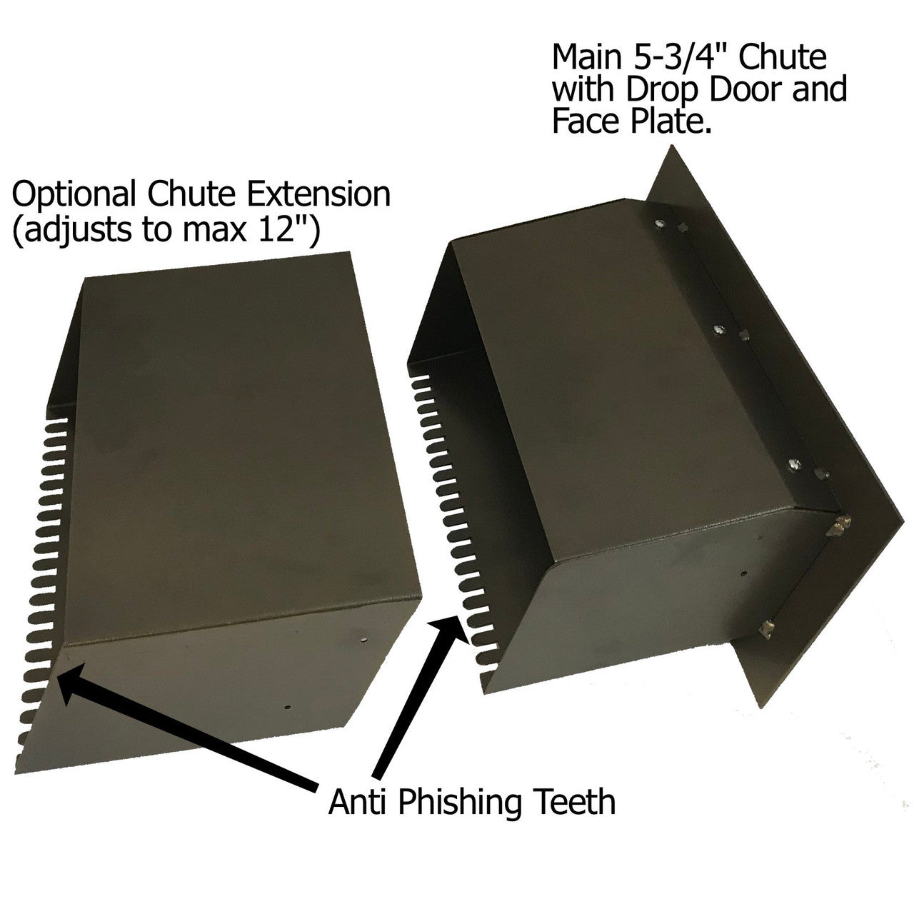 Through the Wall Letter Drop Slot with Chute 2 piece