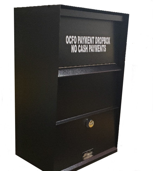 Extra large wall dropbox Shown with optional vinyl lettering
