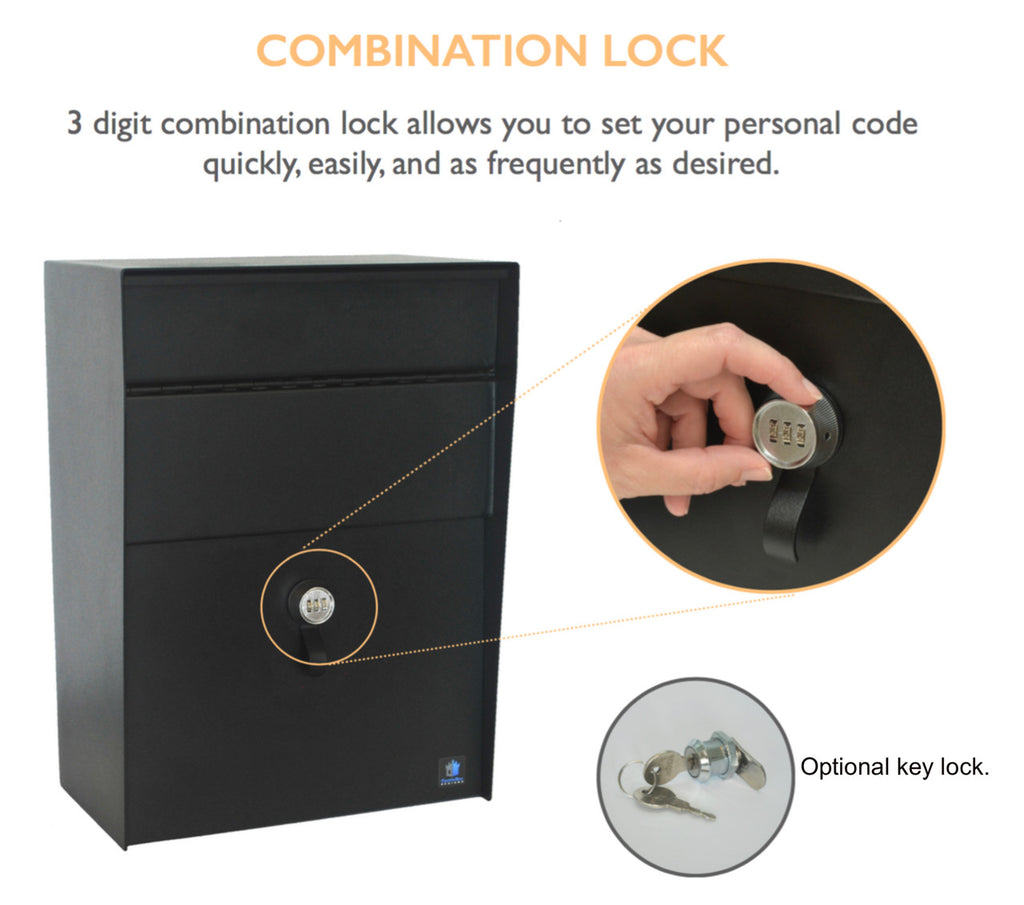 Wall Mounted mailbox with optional key lock