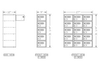  5 Compartment Locker Dimensions
