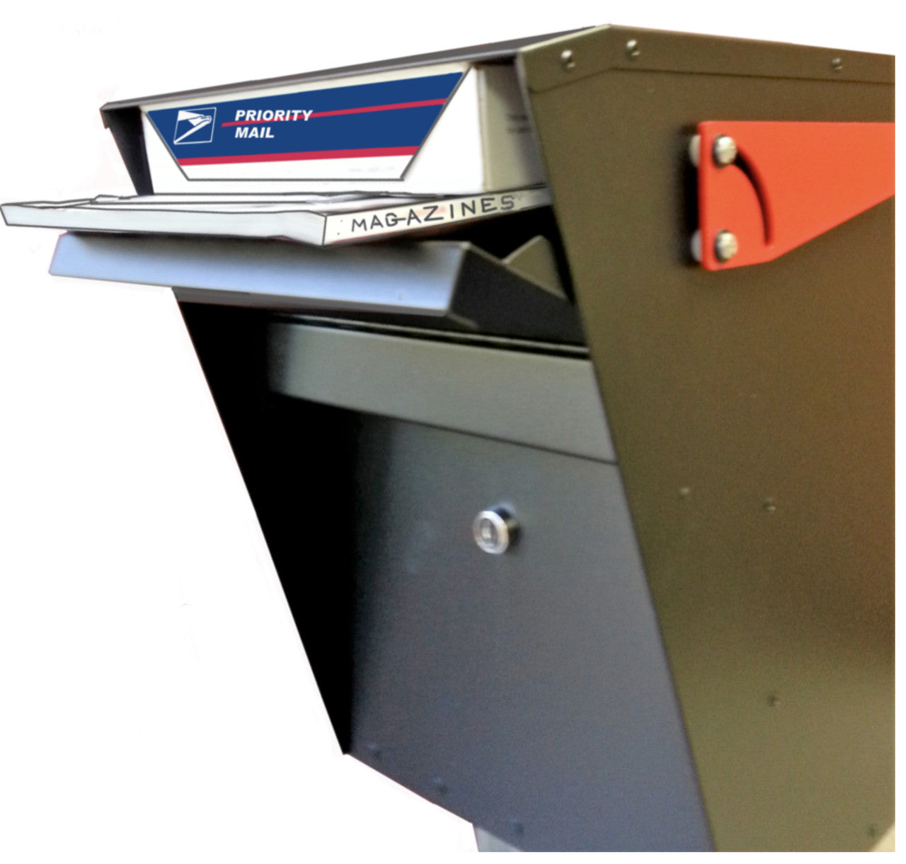 Easily accept magazines and small packages