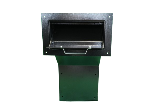 Large High Security Through the Wall Deposit Drop Box with Hopper Drop Door