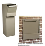 Shown installed in brick wall