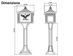 Victorian Locking Mailbox  Dimensions
