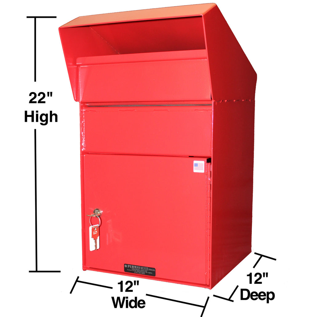 Extra Large Outdoor Secure Payment Drop Box Size
