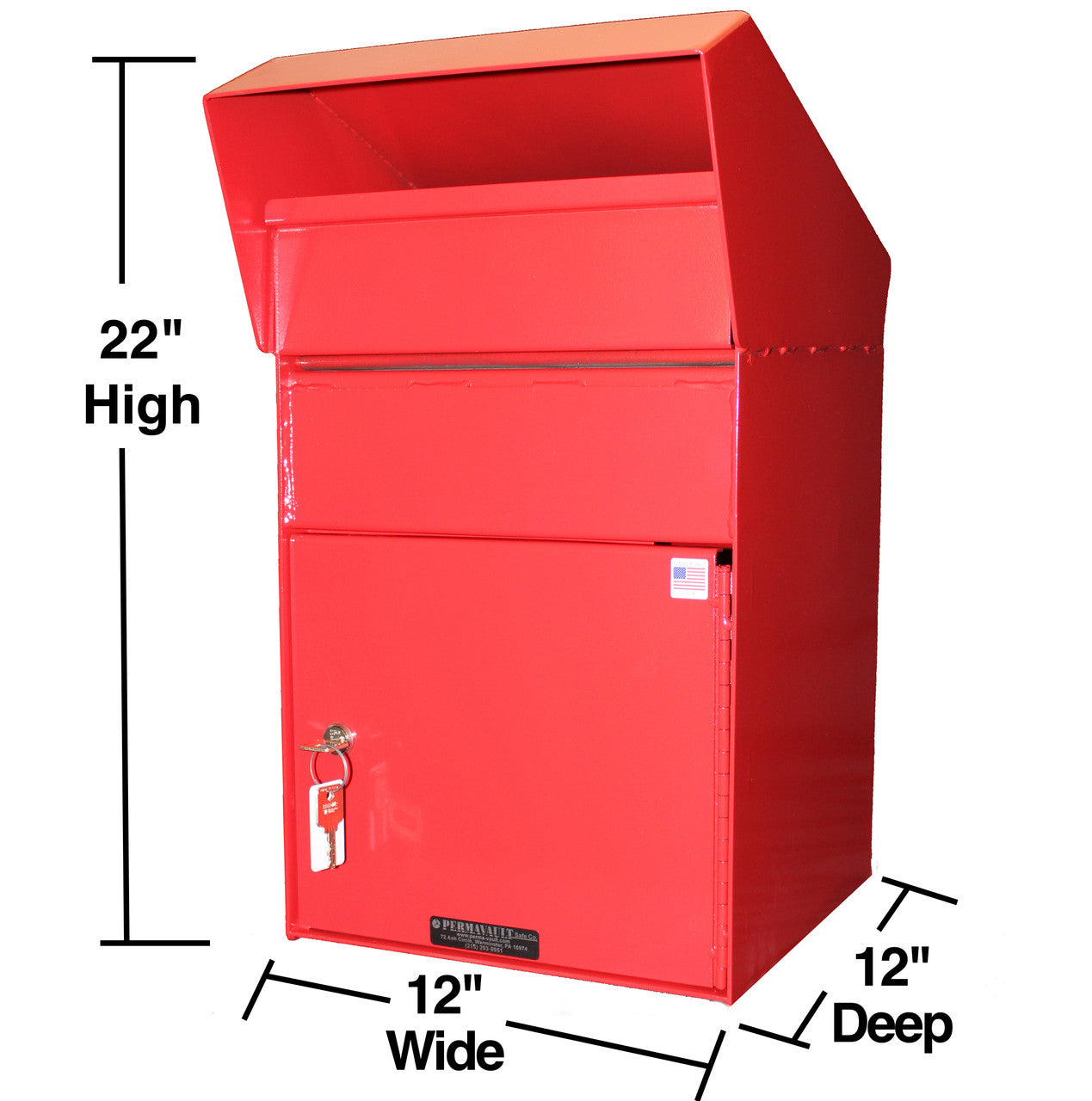 Extra Large Outdoor Secure Payment Drop Box Size