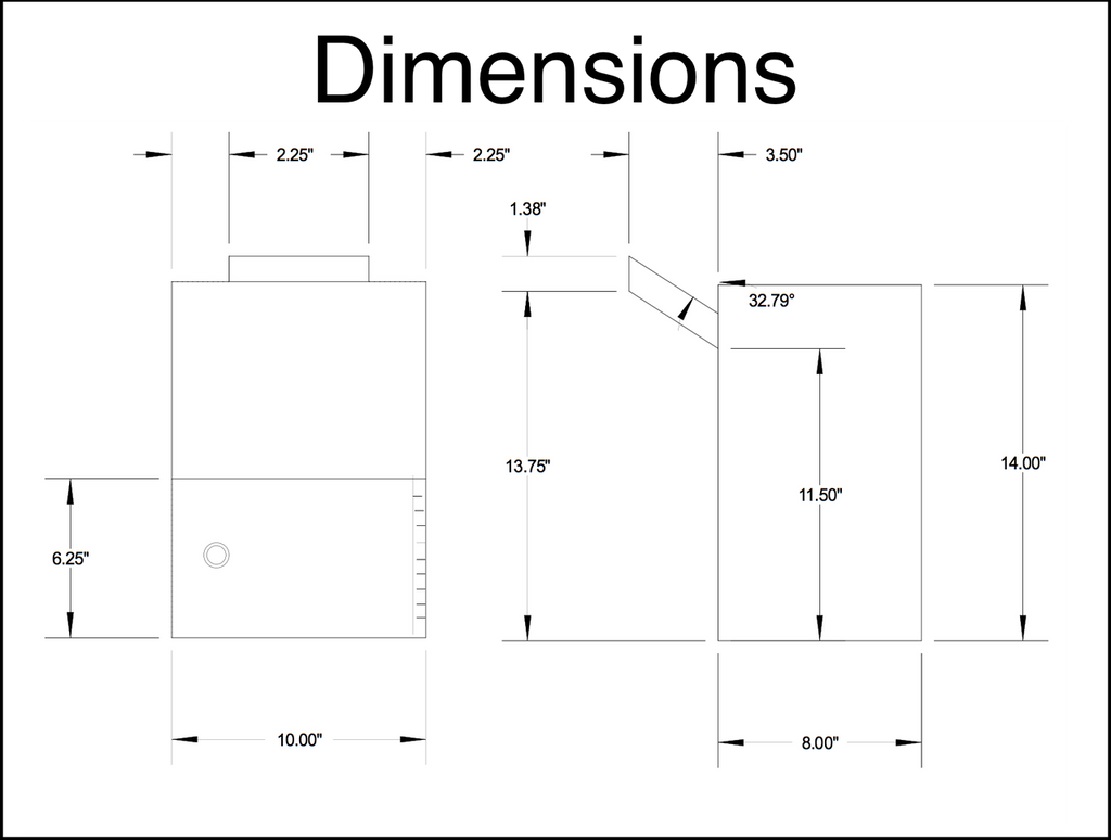 Locking Through The Wall Drop Box dimensions