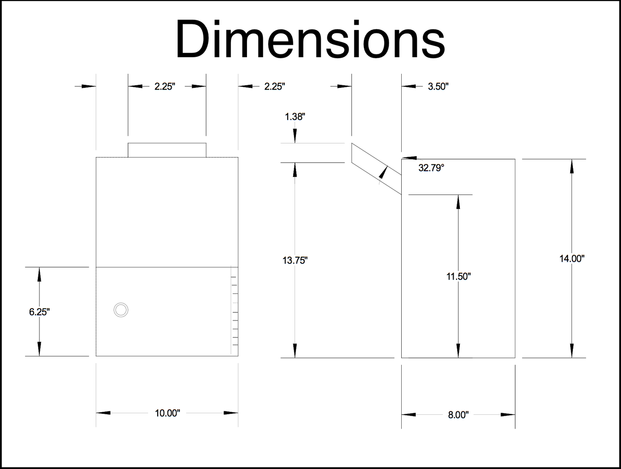 Locking Through The Wall Drop Box dimensions