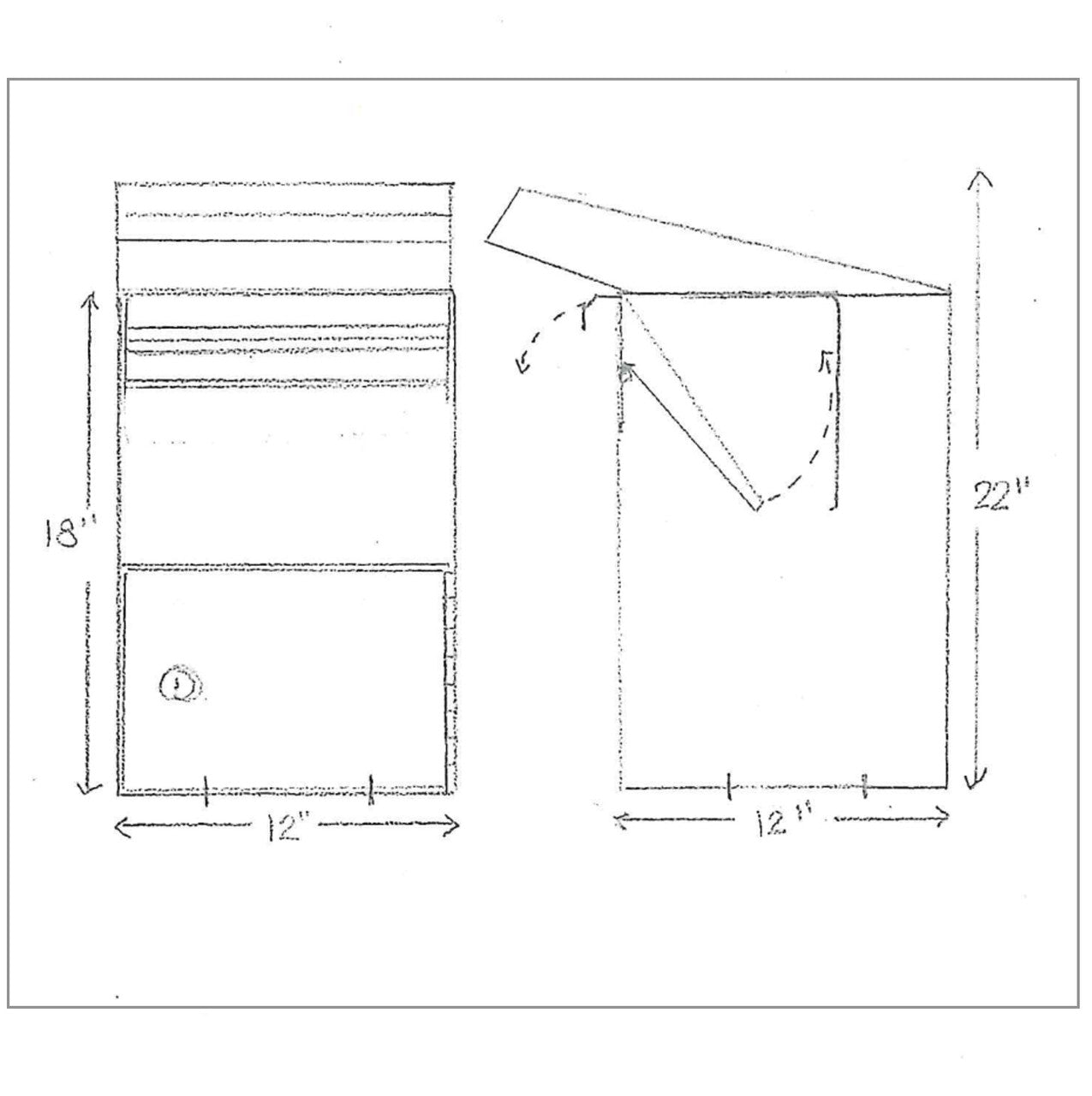 Extra Large Outdoor Secure Payment Drop Box dimensions