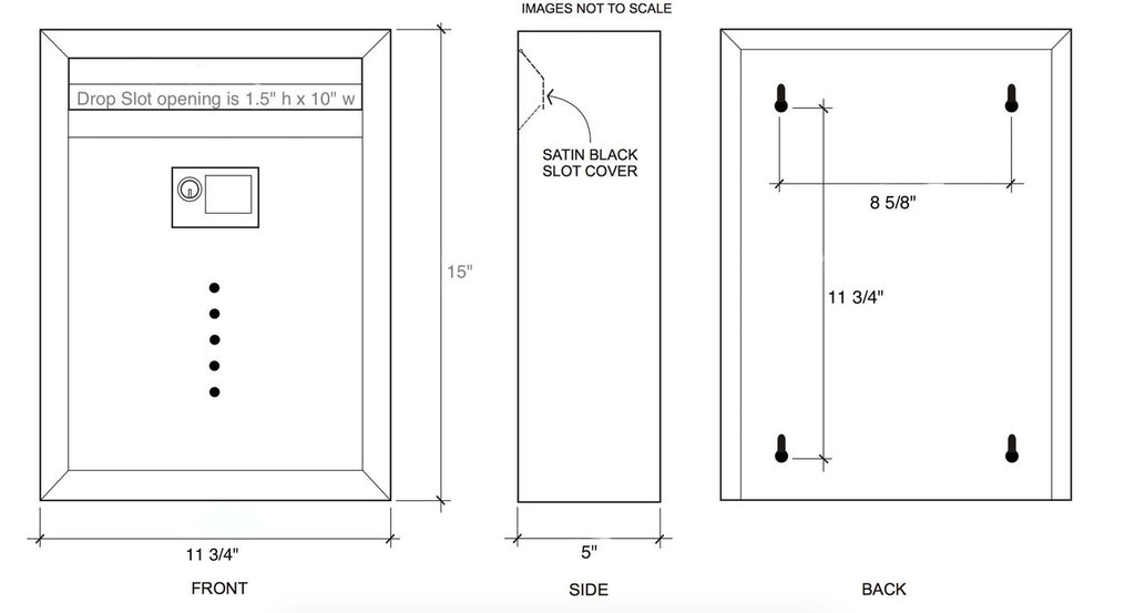 Large Stainless Steel Wall Drop Box
