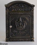 Wall Mounted Victorian Style Mailbox Bronze 