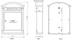 Victorian Wall Mounted Letter Mailbox Dimensions 
