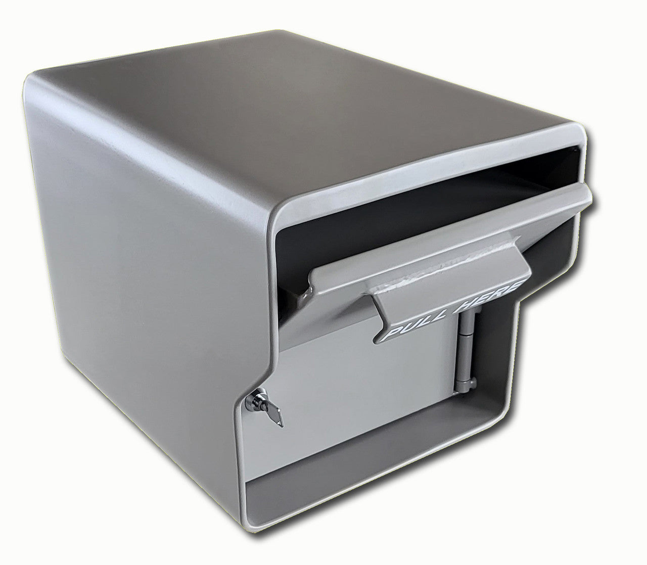 Outdoor Heavy Duty Payment Dropbox with Hopper Drop Door Open