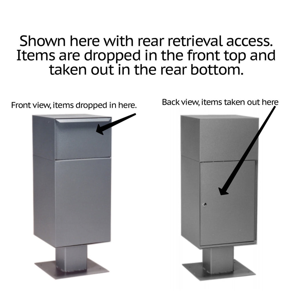 Large Parcel Locking Drop Box with Pedestal