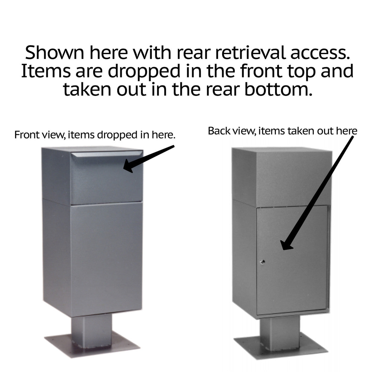 Large Parcel Locking Drop Box with Pedestal