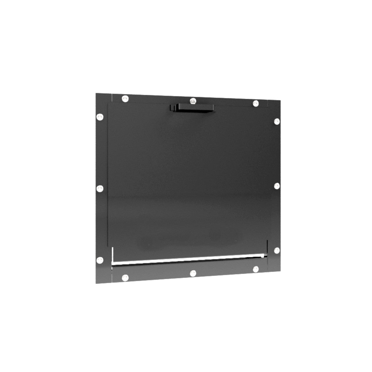 Large Through Wall Package Drop With Hopper Drop Door Closed