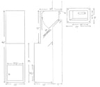 Floor Mounted High Security Through the Wall Custom Deposit Drop Box with Hopper Drop Door Diagram