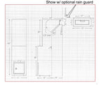 Deposit Drop Box with Hopper Drop Door with optional rain guard drawing