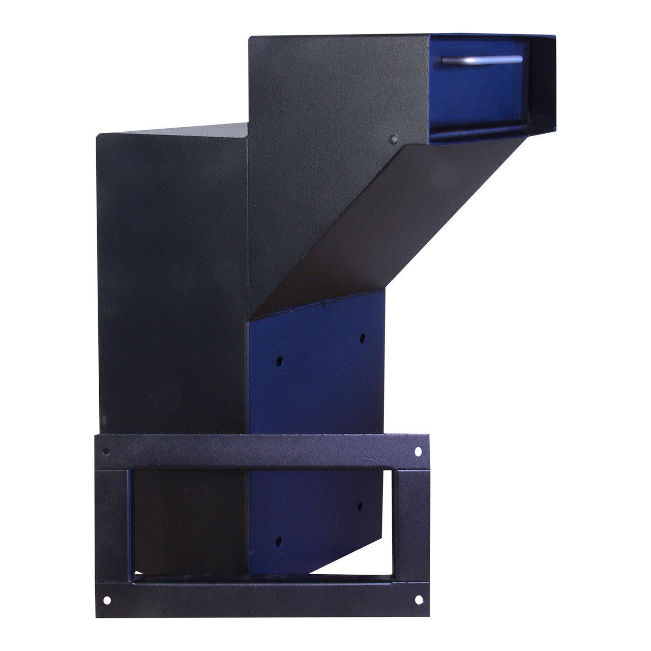 Side view of Through the Wall Drop Box with Hopper Style Door PVNDPRO903