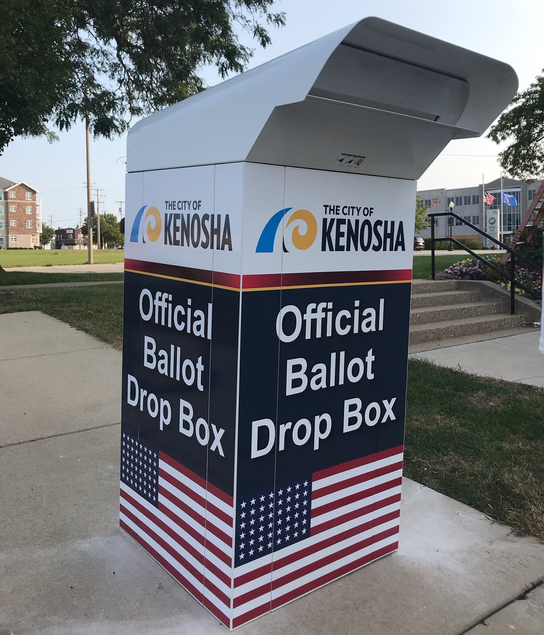 Large Volume Ballot Collection Drop Box with print wrap