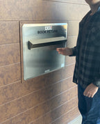 Stainless Steel Through Wall Book Return Drop