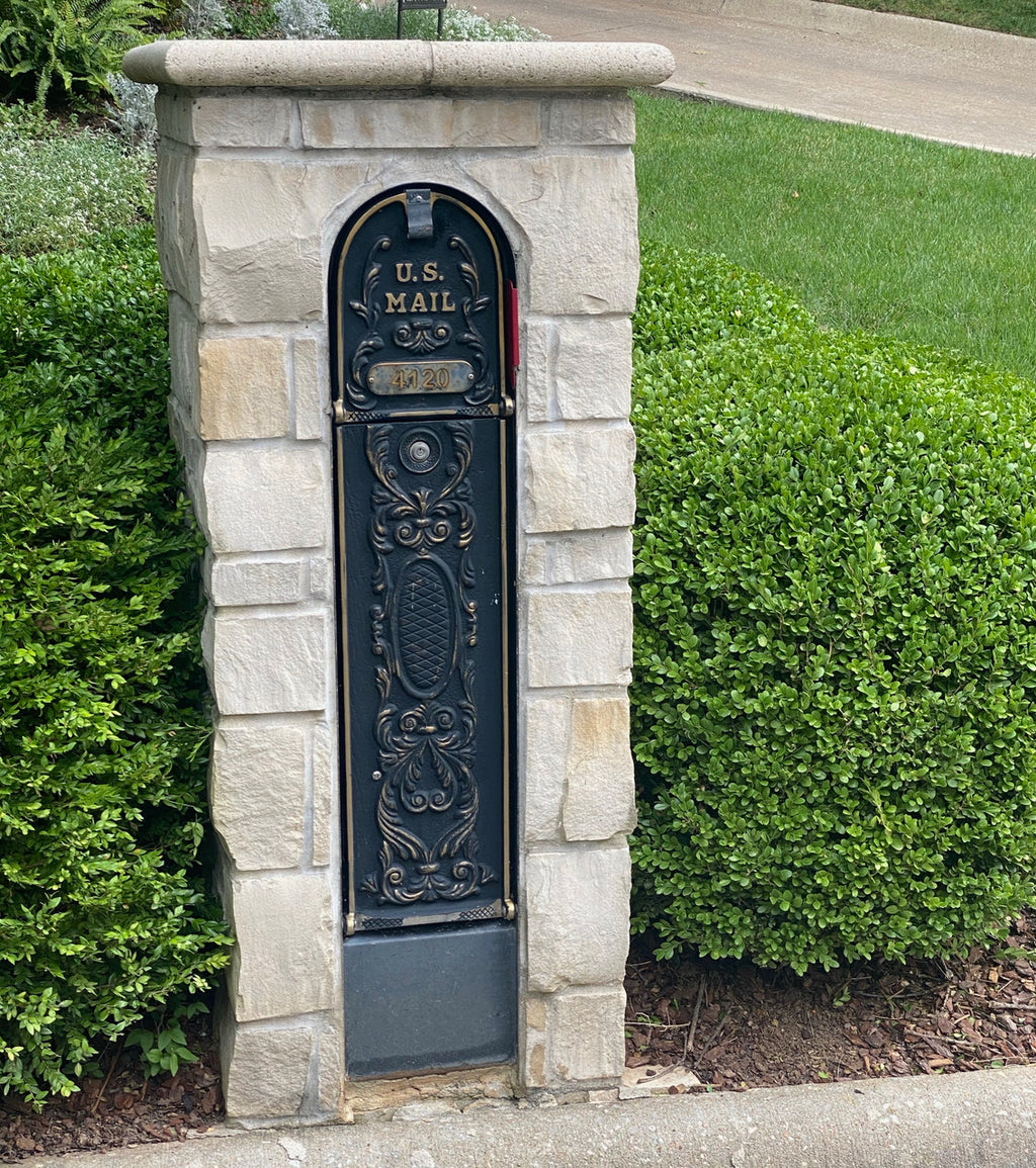 Decorative Locking Package Mailbox for stone or brick columns