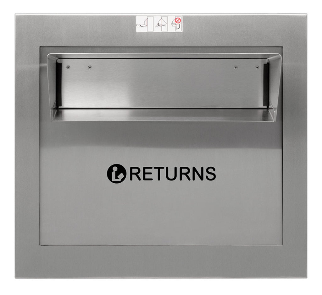 Drive Up Stainless Steel Through the Wall Drop Box optional lettering
