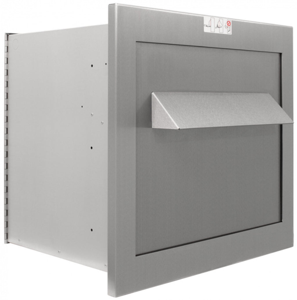 Through the Wall Stainless Steel Payment Drop Box angled side view