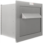 Through the Wall Stainless Steel Payment Drop Box angled side view
