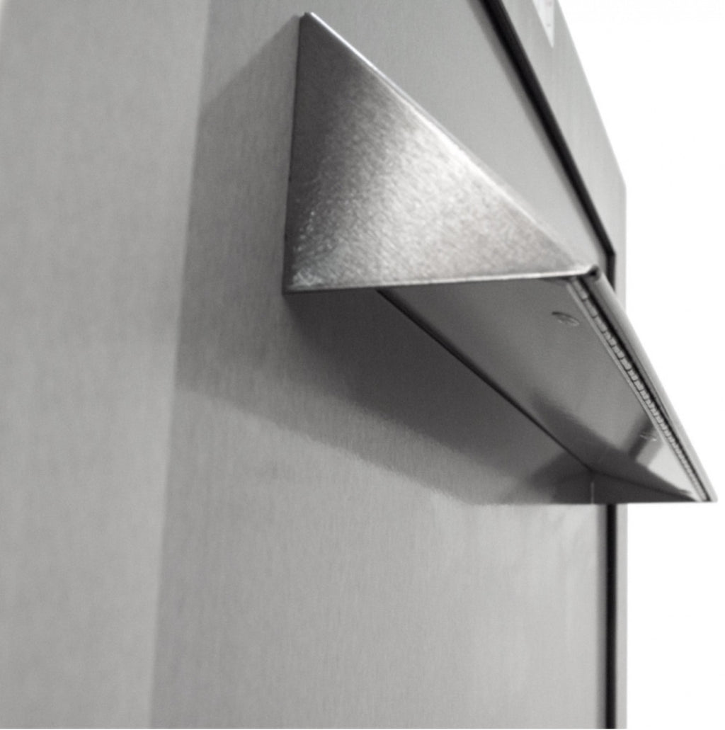 Close up drop opening Through the Wall Stainless Steel Payment Drop Box