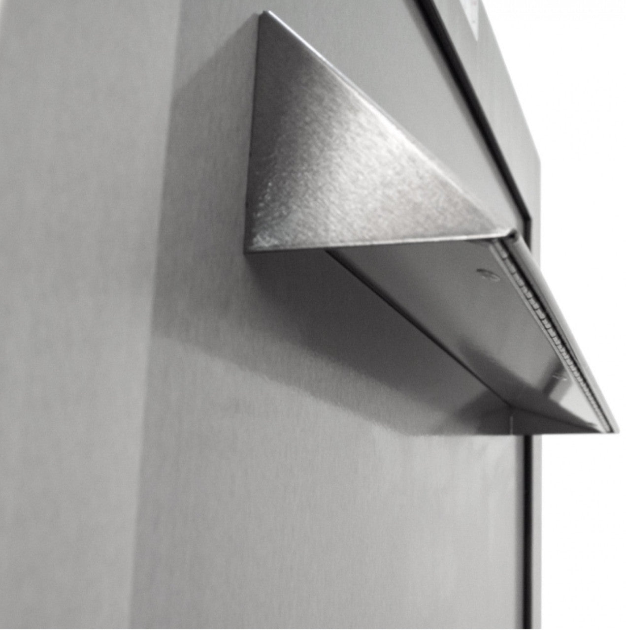 Close up drop opening Through the Wall Stainless Steel Payment Drop Box
