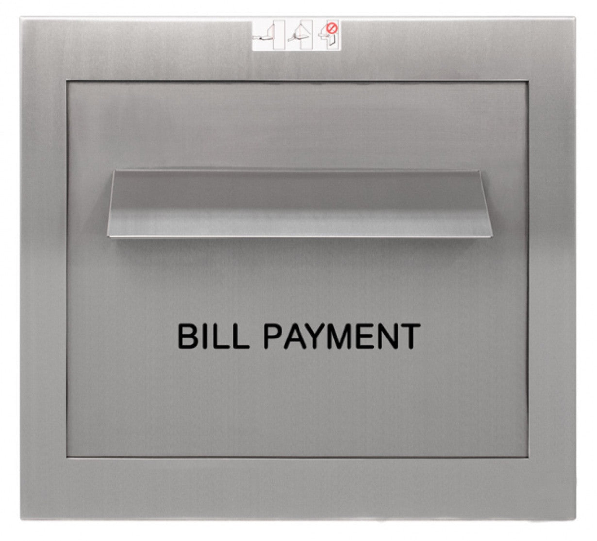 Through the Wall Stainless Steel Payment Drop Box front view