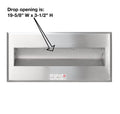 Stainless Steel Through Wall Interior Drop Slot large opening