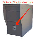 Walk or drive up payment drop box combination lock