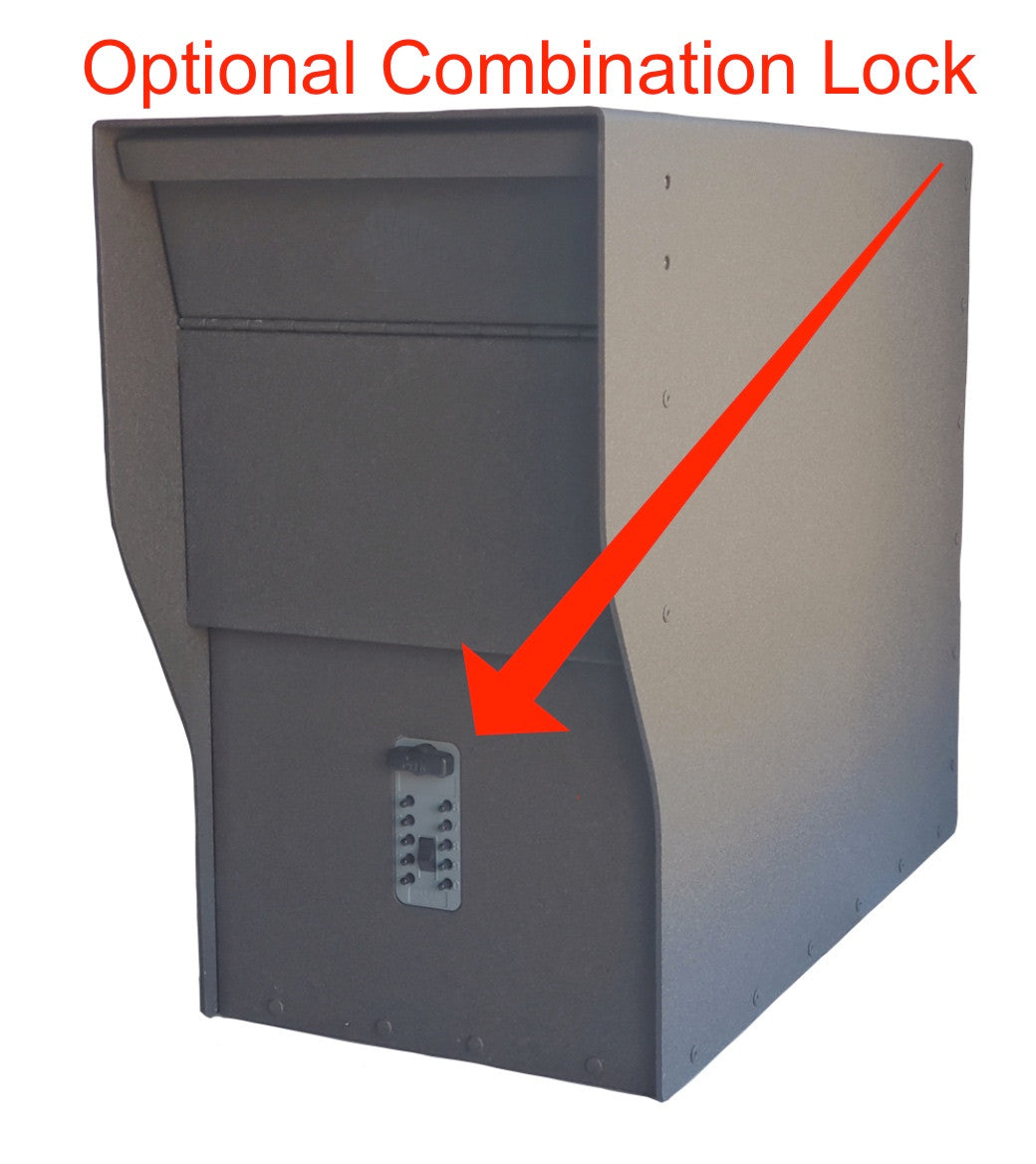Walk or drive up payment drop box combination lock