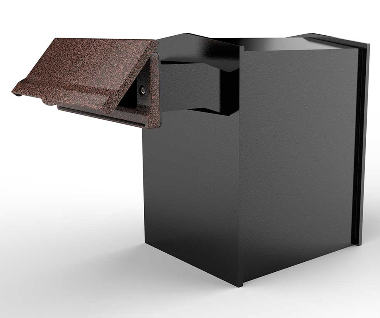 Through Wall Mail Drop Slot with Optional Receptacle 