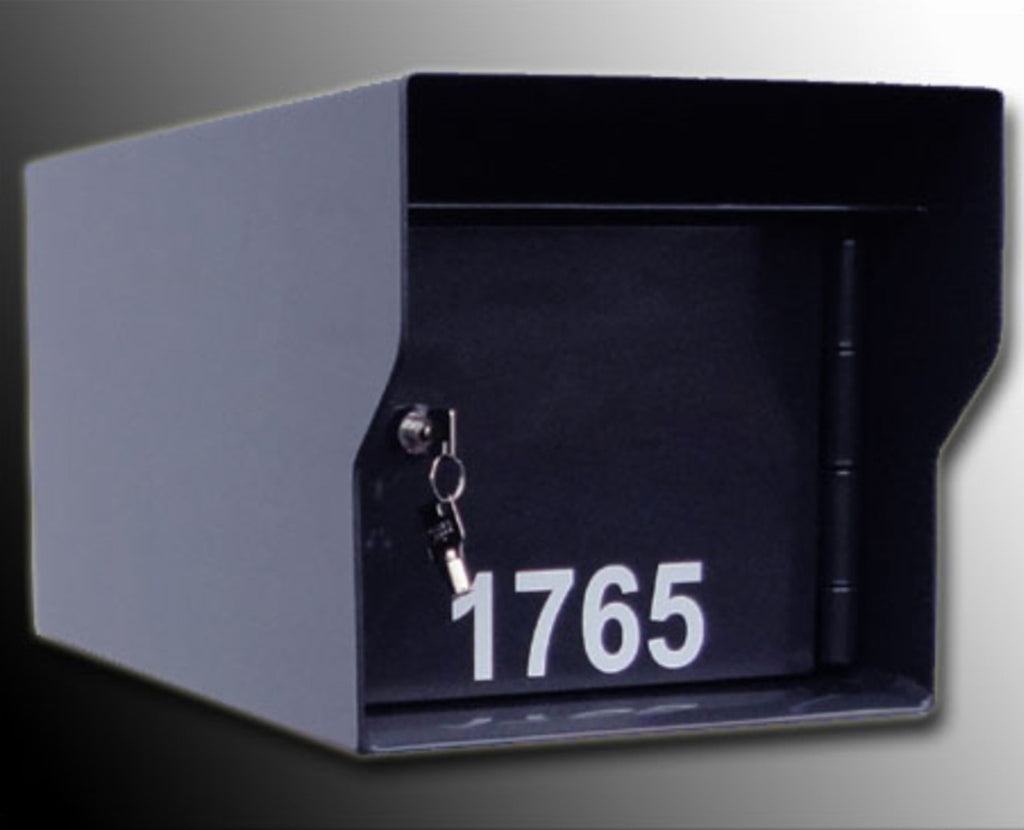 Rural Locking Mailbox Heavy Duty 1/8 Inch Steel  in black