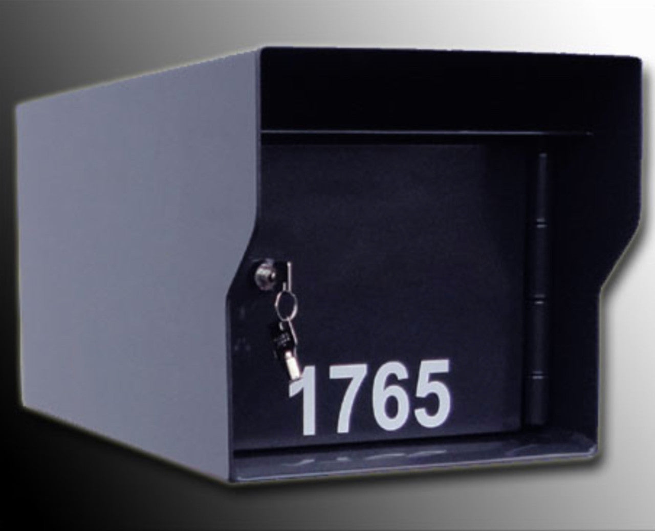 Rural Locking Mailbox Heavy Duty 1/8 Inch Steel  in black