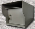 Rural Locking Mailbox Heavy Duty 1/8 Inch Steel  in gray