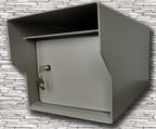 Rural Locking Mailbox Heavy Duty 1/8 Inch Steel  in gray