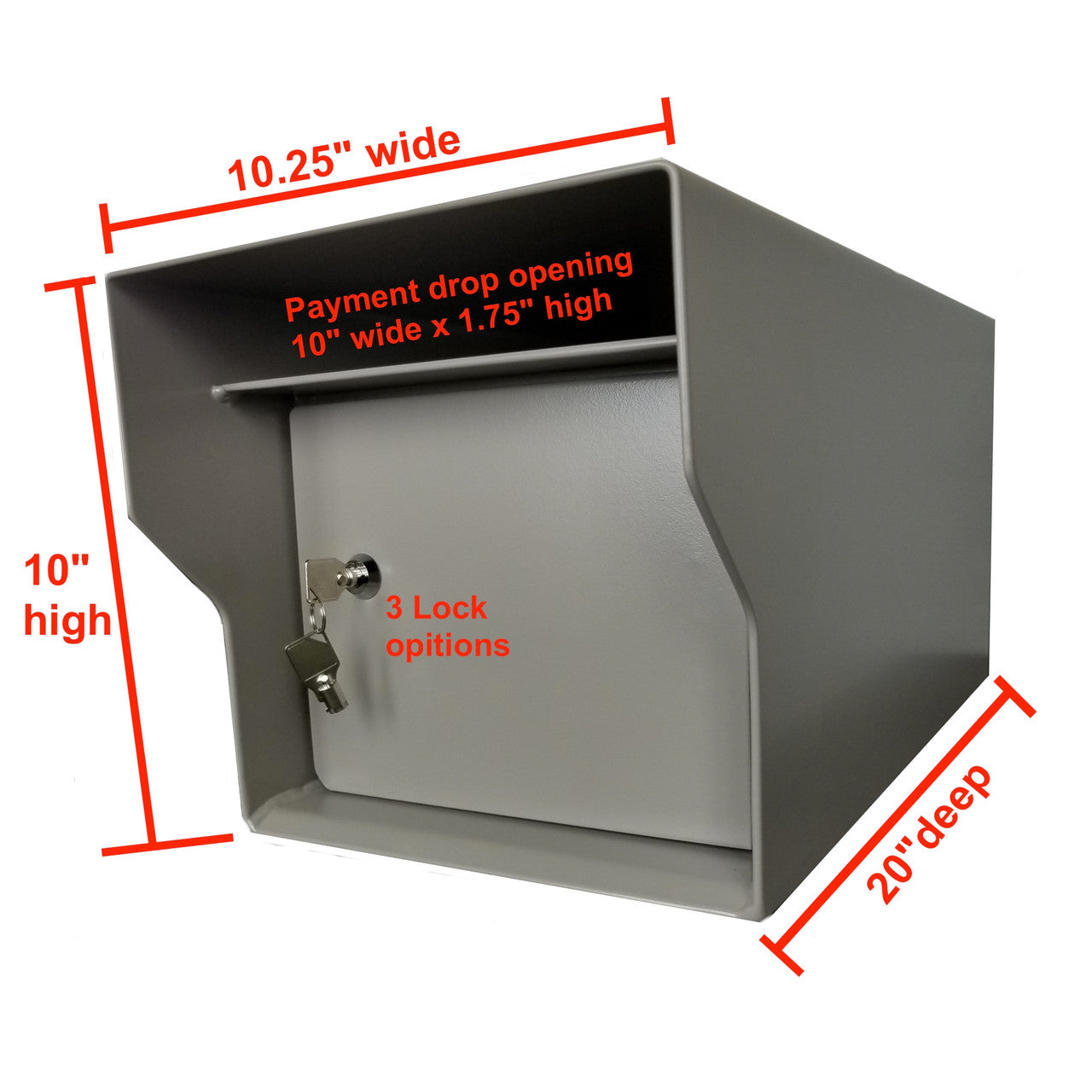 Outdoor Direct Weather Payment Dropbox dimensions