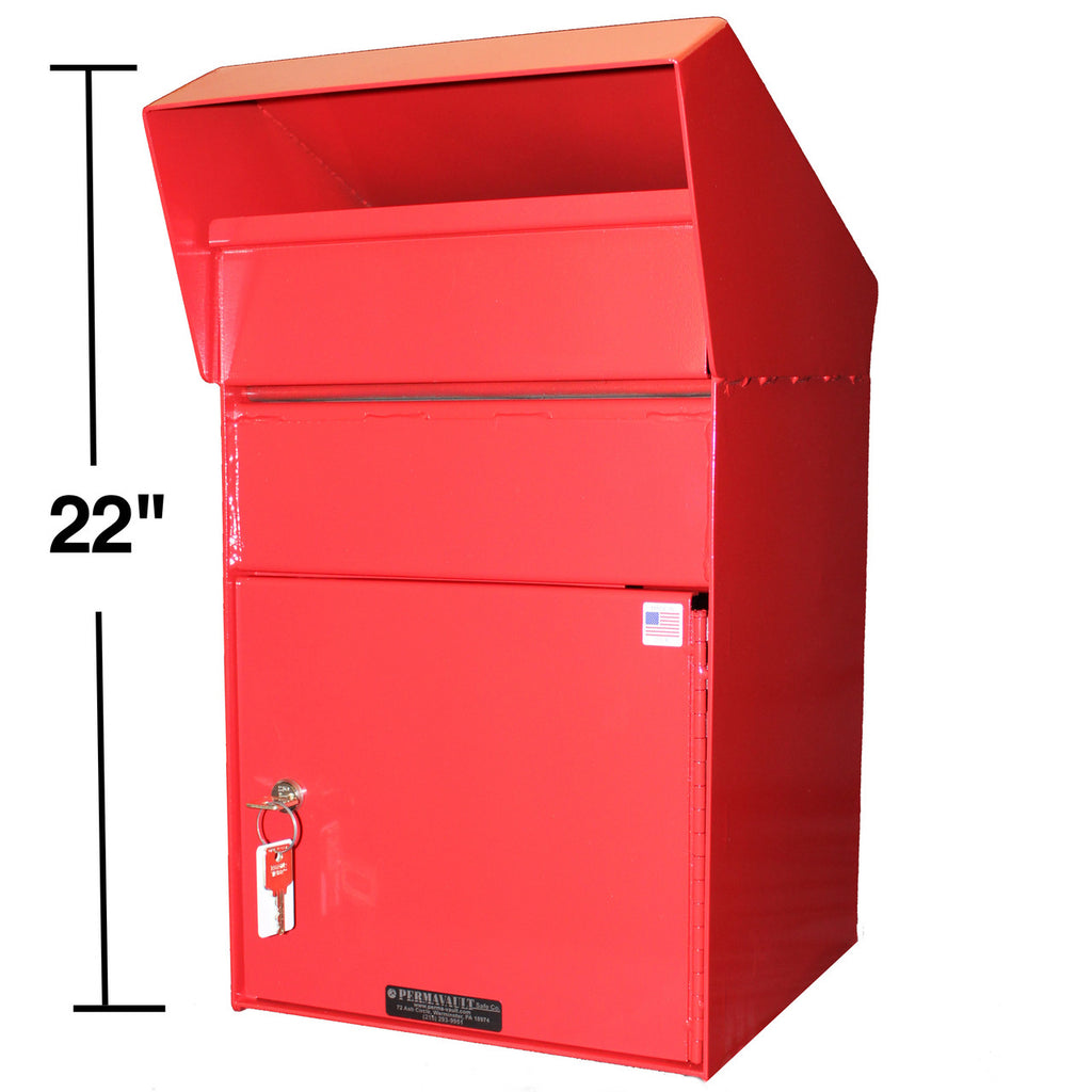 Extra Large Outdoor Secure Payment Drop Box side 22 inches high
