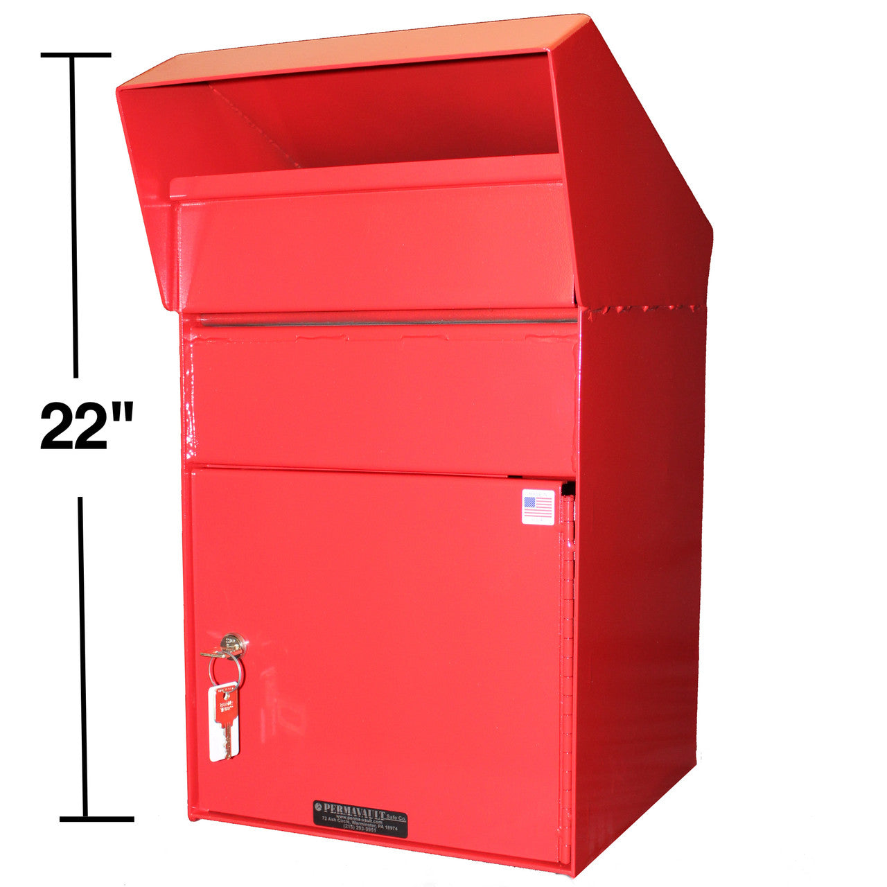 Extra Large Outdoor Secure Payment Drop Box side 22 inches high