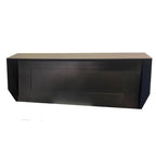 Mail slot through wall with rain guard