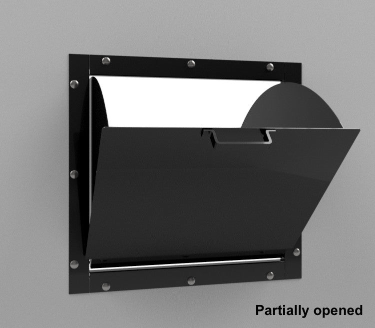 Through Wall Drop Partially Opened