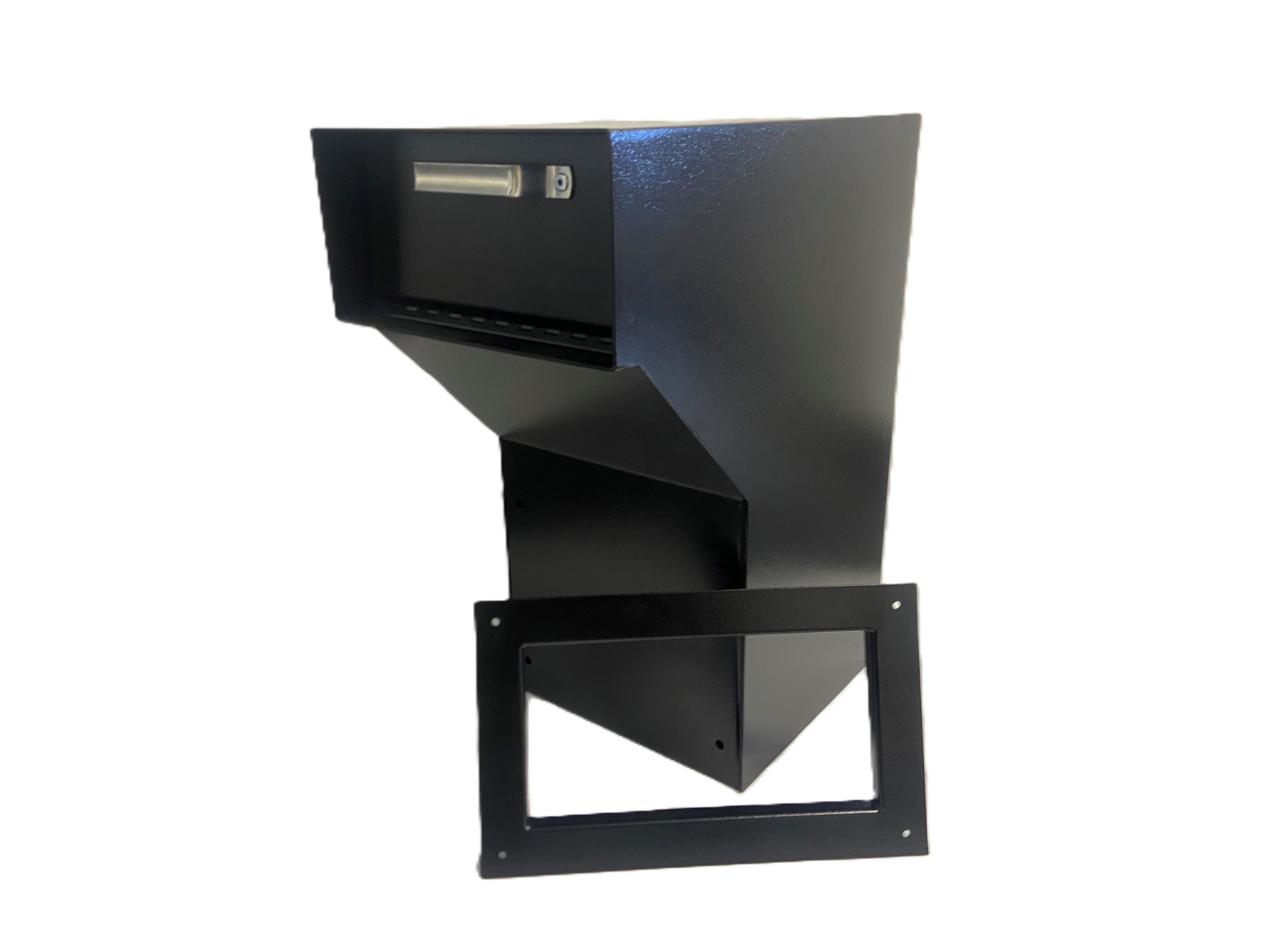 Large High Security Through the Wall Deposit Drop Box with Hopper Drop Door