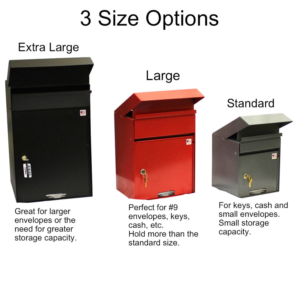 3 Size Options for Secure Payment Drop Box